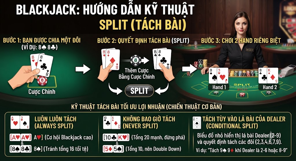 split blackjack là gì